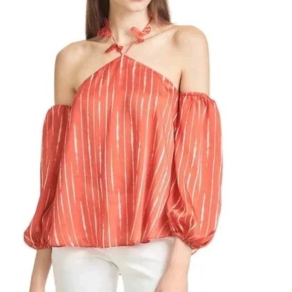 Sachin + Babi Harlow Orange Shibori Stripe top size XL - Picture 1 of 12